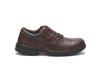 Caterpillar Work Shoes South Africa Oversee Steel Toe Dark Brown - Cat Shoes For Men - BW5320961